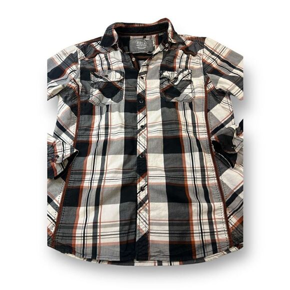 BKE Athletic Fit Snap Button Top Size Medium - Picture 2 of 5